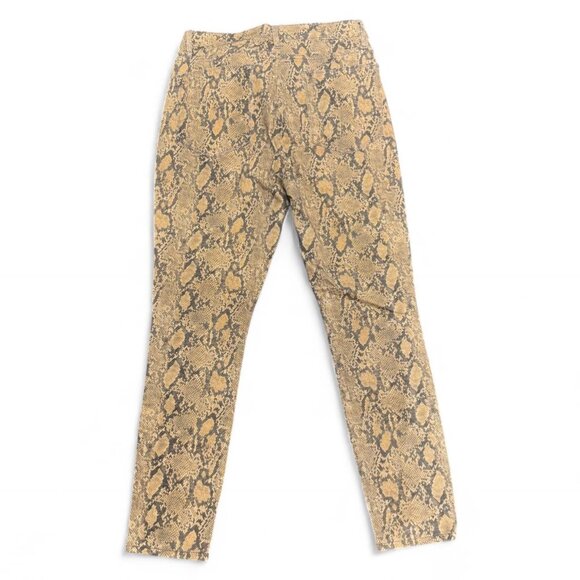 Frame Women's Straight Python Print Coated Pant - Picture 2 of 5